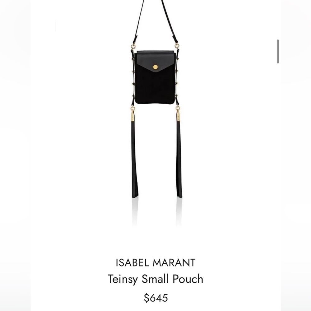 Isabel Marant suede and leather Black Crossbody Bag Size 7”X 5”1/4 inches - Picture 2 of 16
